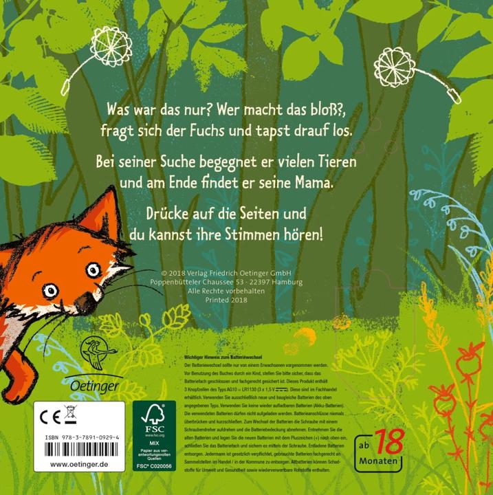 Produktbild Der kleine Fuchs hört einen Mucks (Deutsch, Anne-Kristin zur Brügge, 2018)