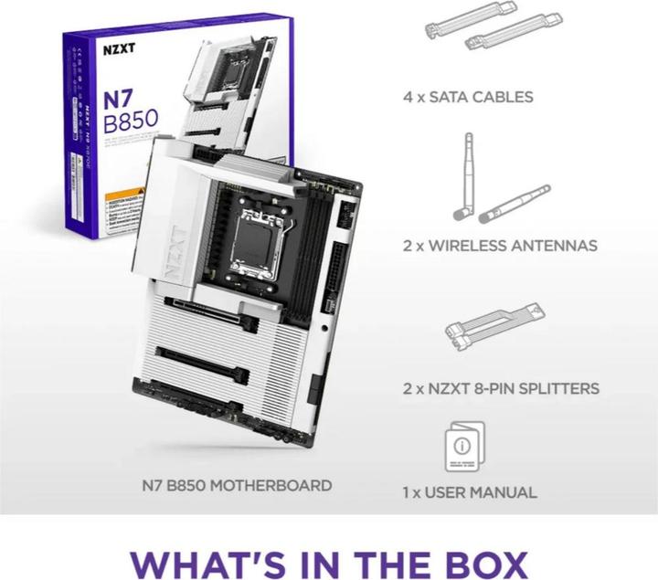 Image du produit NZXT N7 B850 (AM5, AMD B850, ATX)