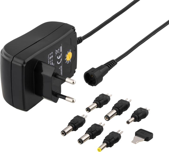 Deltaco PSR-15B mobile device charger Black Indoor