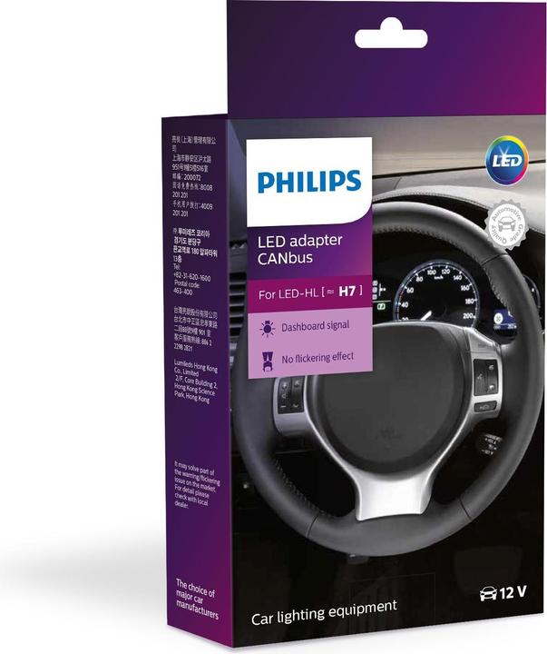 Image du produit Philips Adaptateur CanBus pour LED Ultinon Pro6000 H7, empêche les alertes sur le tableau de bord (H7)