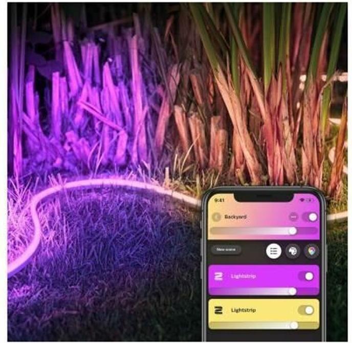 Image du produit Philips Hue Outdoor Lightstrip 5m fiche DE (Multicolore, 500 cm, Extérieur)