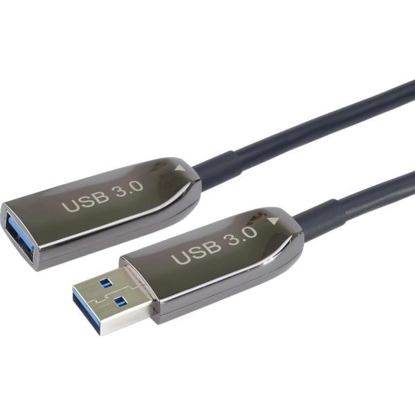 PremiumCord USB 3.0 prodlužovací optický AOC kabel A/Male - A/Female 30m (30 m), USB Kabel