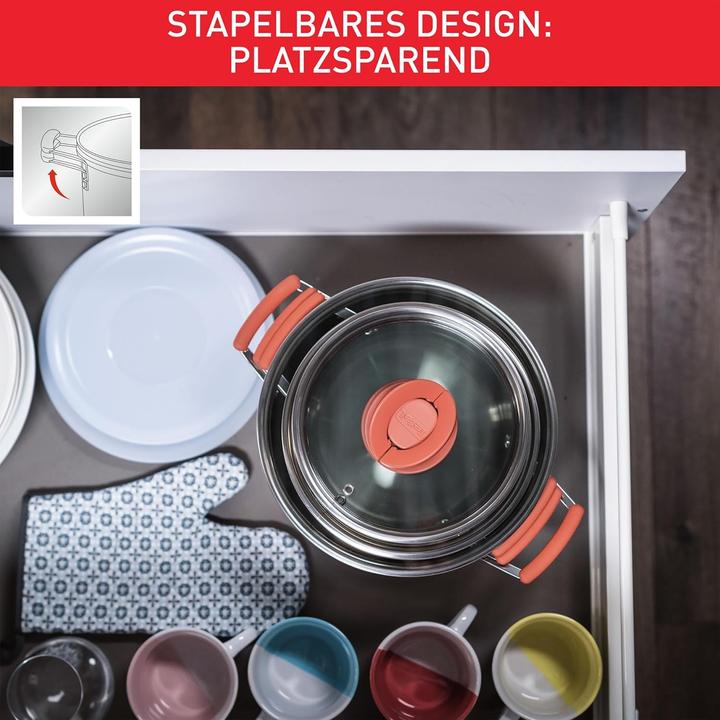 Image du produit Tefal SET 13 PIÈCES OPTI'SPACE SS (G721SD74) (Set de poêles + casseroles, Acier inoxydable)