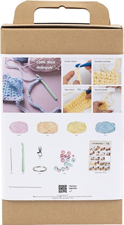 Actual product image Creativ Company Craft kit crochet bags assorted colours