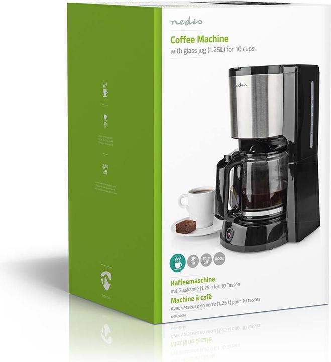 Actual product image Nedis Coffee maker | max. capacity: 1.5 l | number of cups at once: 12 | Keep warm | Black