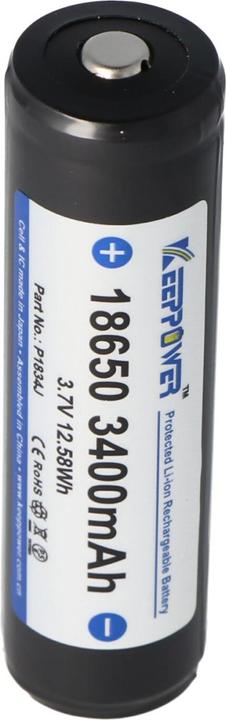 Actual product image Keeppower Battery 18650 protected with PCB (1 pcs., 18650, 3400 mAh)