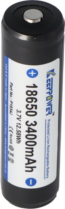Produktbild Keeppower Akku 18650 geschützt mit PCB (1 Stk., 18650, 3400 mAh)