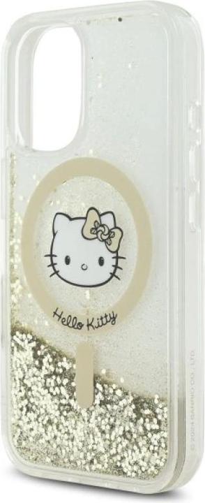Produktbild Hello Kitty HKHMP16SLGDIH iPhone 16 6.1" biały złoty/white gold hardcase Liquid Glitter Fever MagSa (Apple iPhone 16)