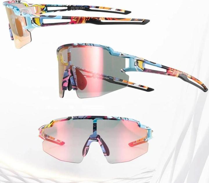 Productafbeelding Rockbros Fototrope fietsbril met UV-bescherming en corrigerende inzet - Multicolour (Veelkleurig, Veelkleurig)
