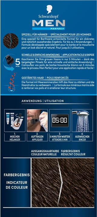 Produktbild Schwarzkopf Men Perfect Men Perfect Bart-Coloration (80 Dunkelbraun)