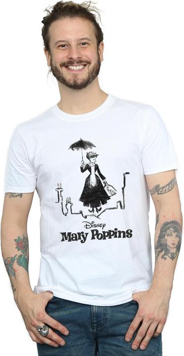 Immagine prodotto Disney Mary Poppins Rooftop Landing Maglietta Uomo (S)