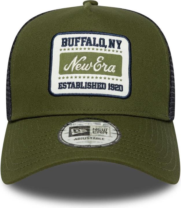 Produktbild New Era A-Frame Mesh Trucker Cap - Brand Patch Oliv (One Size)