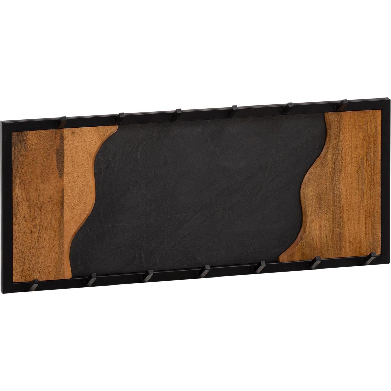 FineBuy, Garderobe + Kleiderhaken, Wandgarderobe FB95866 Metall Schwarz