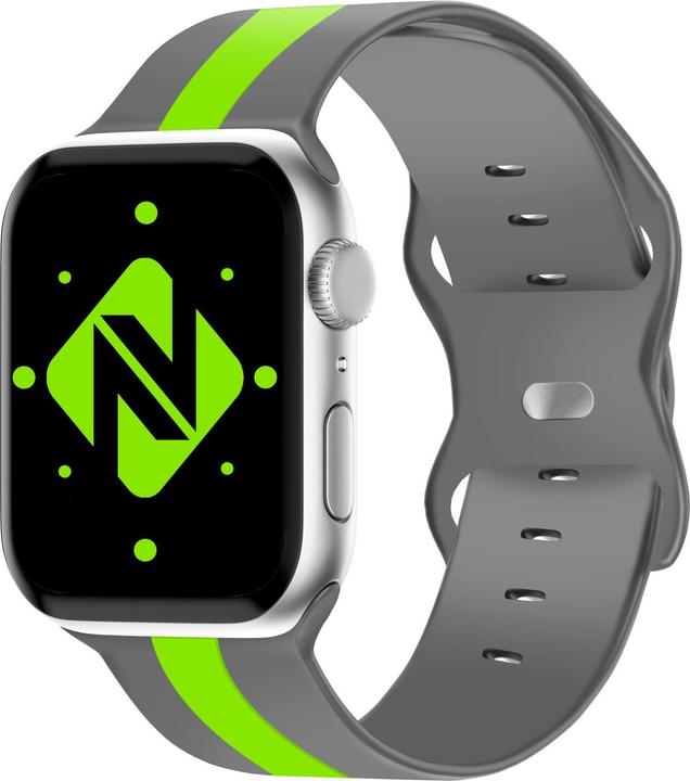 Nalia Gestreiftes Smartwatch Silikon Armband (Silikon)