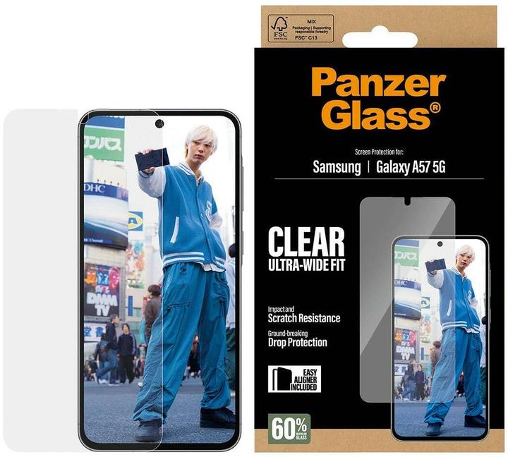 Produktbild PanzerGlass Displayschutz Samsung Galaxy A57 | Ultra-Wide Fit m. EasyAligner (1 Stk., Samsung Galaxy A57)