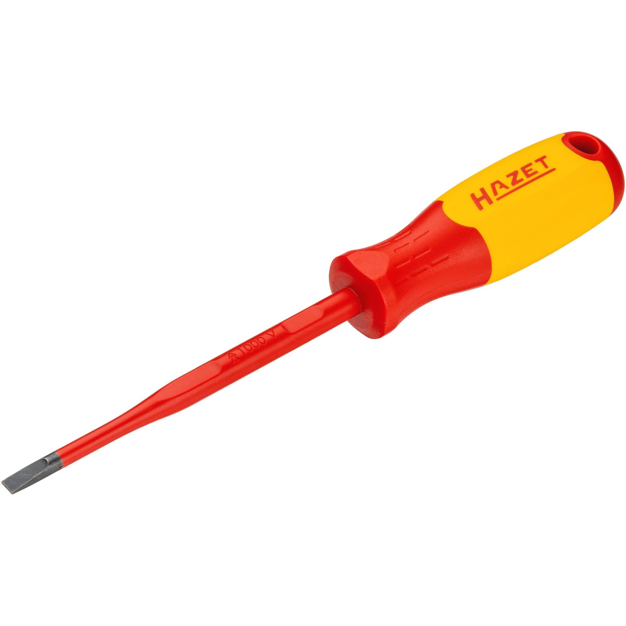 HAZET, Schraubenzieher, Elektriker-Schraubendreher ∙ schutzisoliert 811KV-55 ∙ Schlitz Profil ∙ SW 1 x 5,5 mm