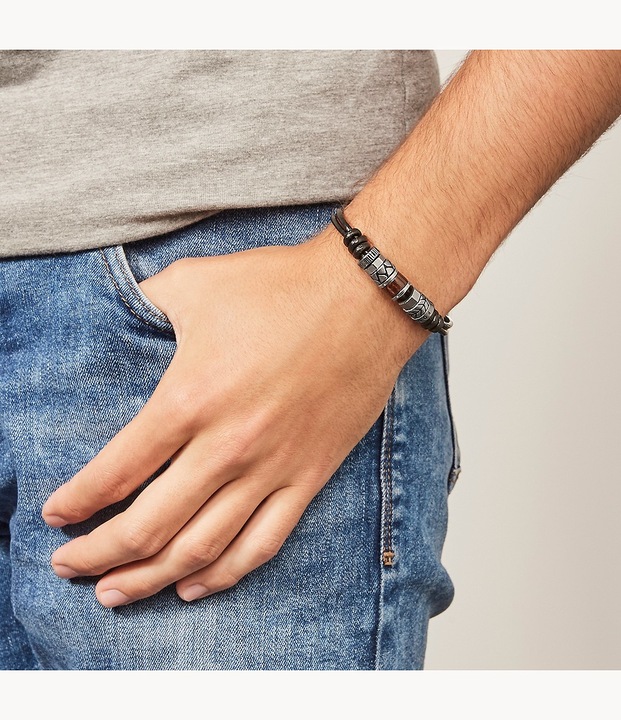 Actual product image Fossil Vintage Casual (21.50 cm, Metal, Leather)