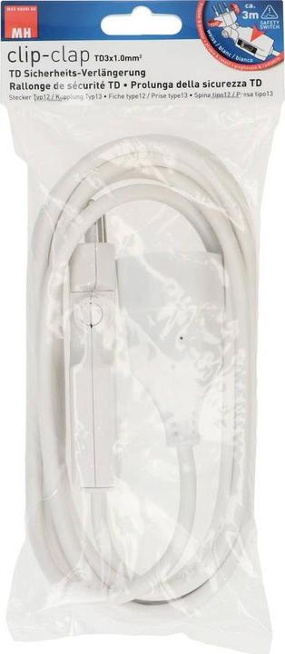 Produktbild Max Hauri clip-clap TD-Verlängerung H05VV-F3G1.0 (3 m, Typ 13)