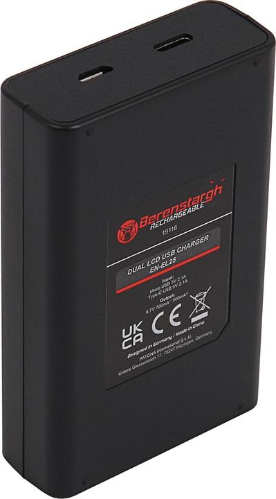 Produktbild Berenstargh Dual LCD USB Ladegerät f. Nikon EN-EL25 Z30 Z50 Z fc (Kamera Akku Ladegerät)