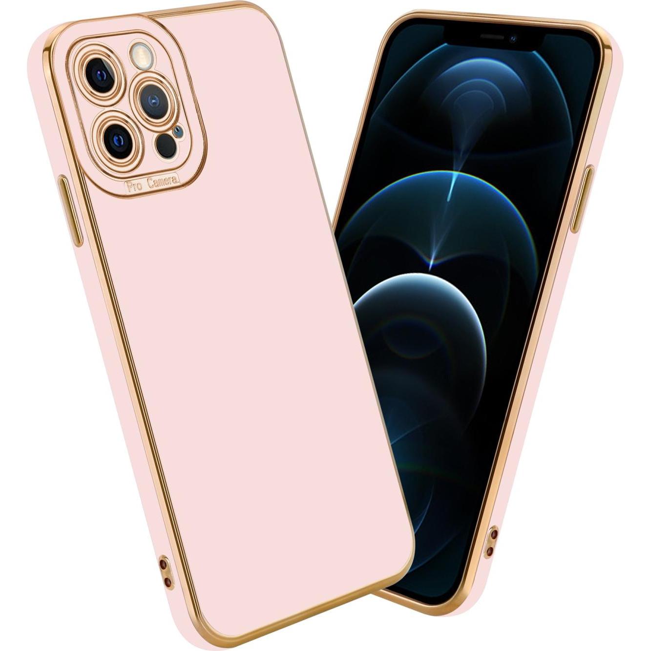 Cadorabo TPU Hülle mit Kameraschutz für Apple iPhone 12 PRO (Apple iPhone 12 Pro), Smartphone Hülle, Rosa