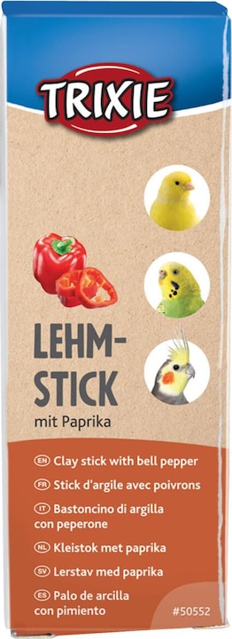 Immagine prodotto Trixie Bastoncini di argilla con paprika per canarini e pappagallini (2 x, 0.25 kg)