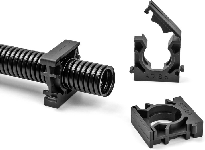 Actual product image Delock Cable conduit holder 10 mm, 8 pieces, black
