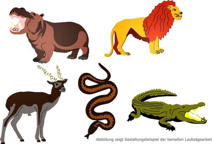 Laubsägevorlage Afrikanische Wildtiere