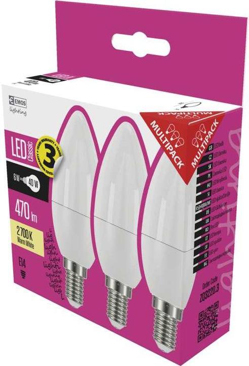 Produktbild Emos ZQ3220.3 (E14, 470 lm, 3 x)