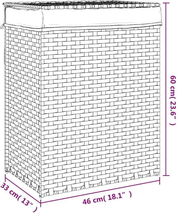 Actual product image vidaXL Wäschekorb