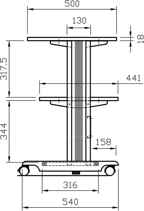 Productafbeelding Roline Printertafel (68 x 54 x 77,5 cm)