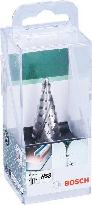 Produktbild Bosch Zubehör Stufenbohrer HSS D= 4,0 - 20,0 mm L= 75 mm (8 mm)