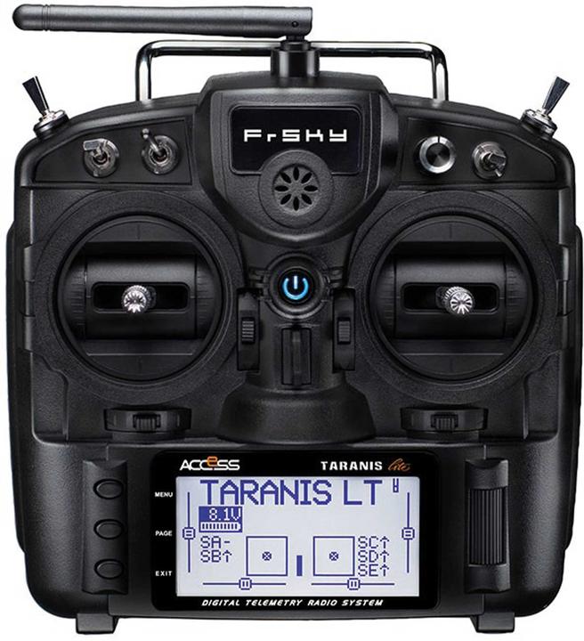 Actual product image FrSky taranis x9 lite eu/lbt transmitter set black german menu guide, sd-card, 2.4ghz (without batteries)
