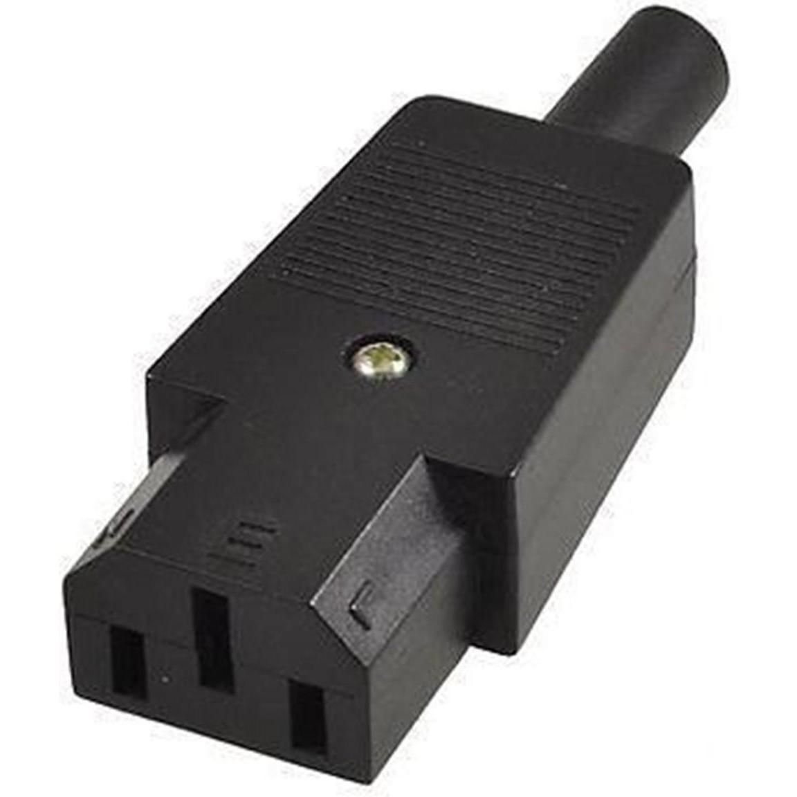 MicroConnect, Netzstecker + Netzkupplung, C13PLUG C13 Schwarz Netzstecker-Adapter (C13)