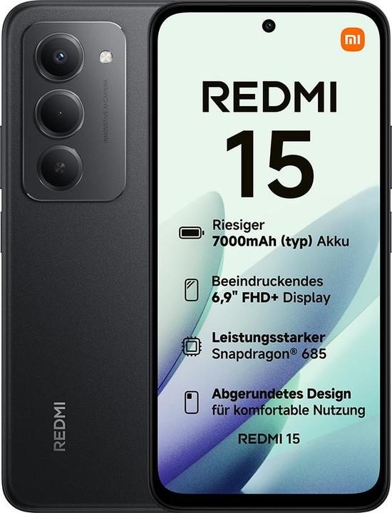 Xiaomi Redmi 15 4G (128 GB, Midnight Black, 6.90