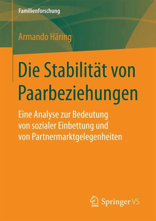 Produktbild Die Stabilität von Paarbeziehungen (Deutsch, Armando Häring, 2016)