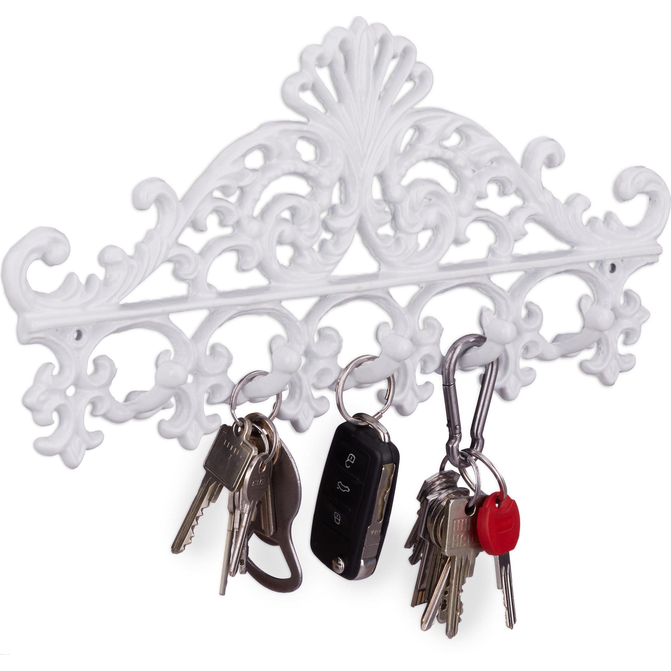 Relaxdays, Garderobe + Kleiderhaken, Garderobenleiste