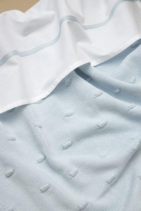 Actual product image Meyco Baby blanket large Knots - Light blue - 100x150cm (100 x 150 cm)