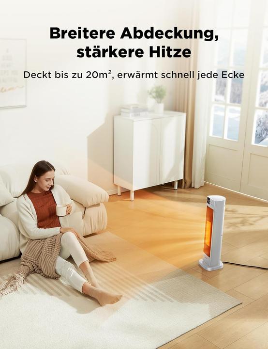 Produktbild Midea Energiesparender PTC-Keramik-Heizlüfter mit Fernbedienung (2000 W)