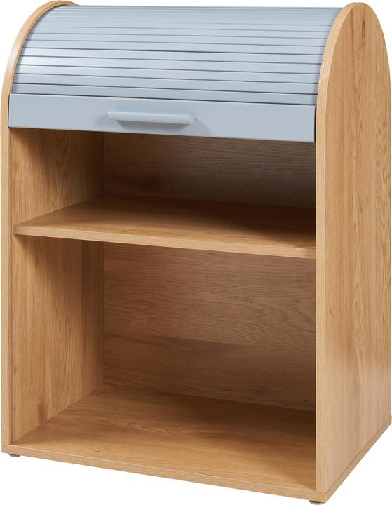 Produktbild En.Casa Rollladenschrank Kavlinge 80x60x40 cm Bambus/Grau (60 x 40 x 80 cm)
