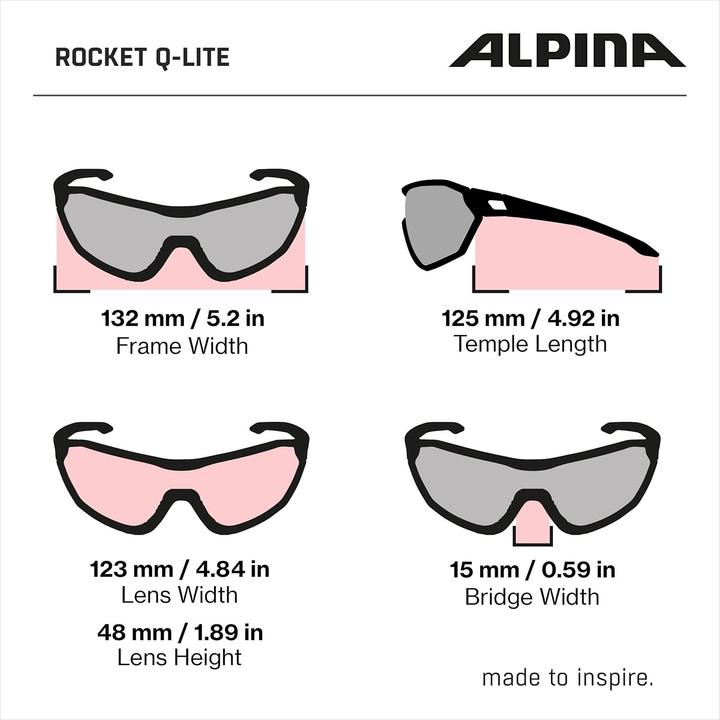 Immagine prodotto ALPINA SPORTS Rocket Q-Lite (Specchio oliva opaco-bronzo, Oro)