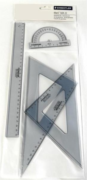 Actual product image Staedtler Mars 569 Geometry Set in Polybag (220 mm)