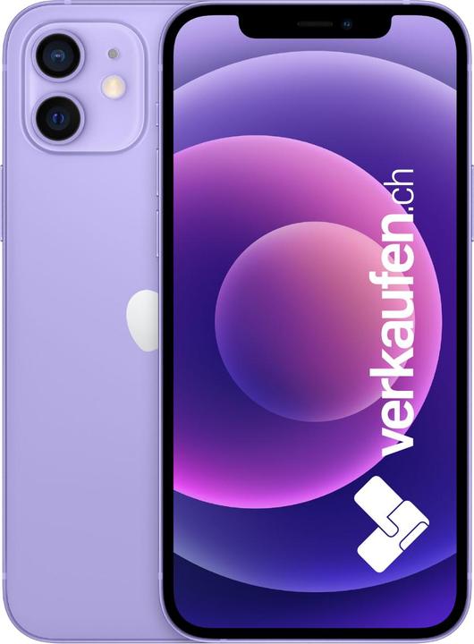 Actual product image verkaufen.ch iPhone 12 (128 GB, Lilac, 6.10", 12 Mpx, SIM + eSIM, A / Like new)