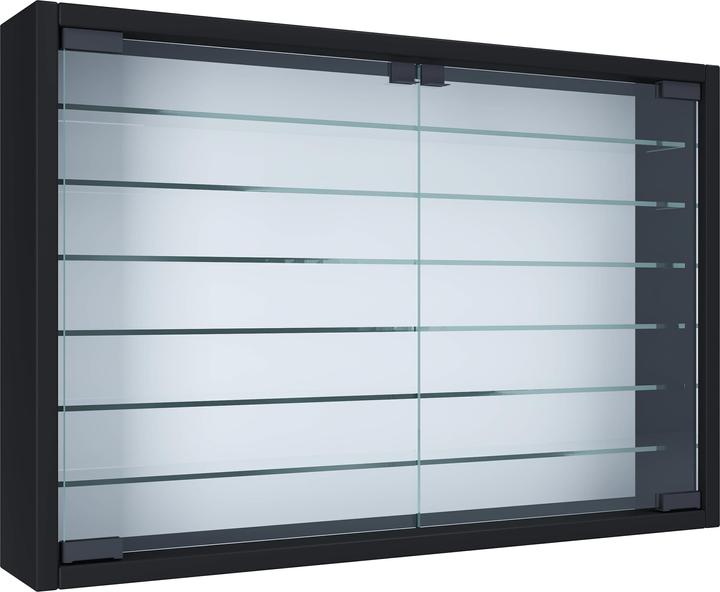 Actual product image VCM Wooden Glass Hanging Showcase Wall Display Case Collector's Deco Showcase Mandosa XL (60 x 10 x 40 cm)
