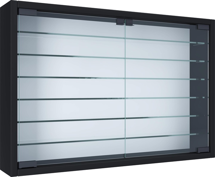Productafbeelding VCM Houten Glazen Hangende Vitrine Wandvitrine Verzamelaar's Deco Vitrine Mandosa XL (60 x 10 x 40 cm)
