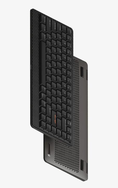 Actual product image Lofree OE920 EDGE 84-Key dual mode low-profile mechanical keyboard-Volcano Gray (US)