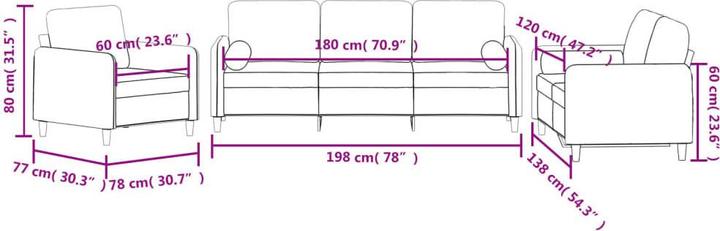 Produktbild vidaXL Sofagarnitur (Polstergruppe)