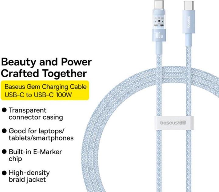 Actual product image Baseus USB C – USB C (2 m, USB 2.0, 100 W)