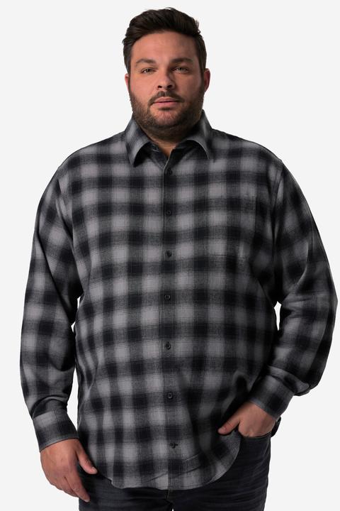 Image du produit John F. Gee Karo-Flanellhemd, Langarm, Kentkragen, Modern Fit (8XL)