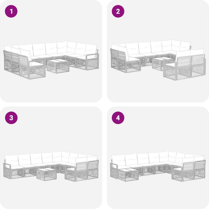 Produktbild vidaXL Gartensofa-set