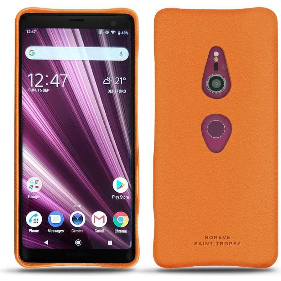 Noreve Lederschutzhülle (Sony Xperia XZ3), Smartphone Hülle, Orange